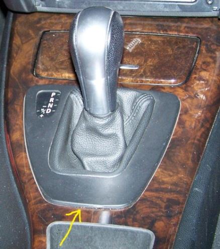 Remove trim for preselector (shift) lever: