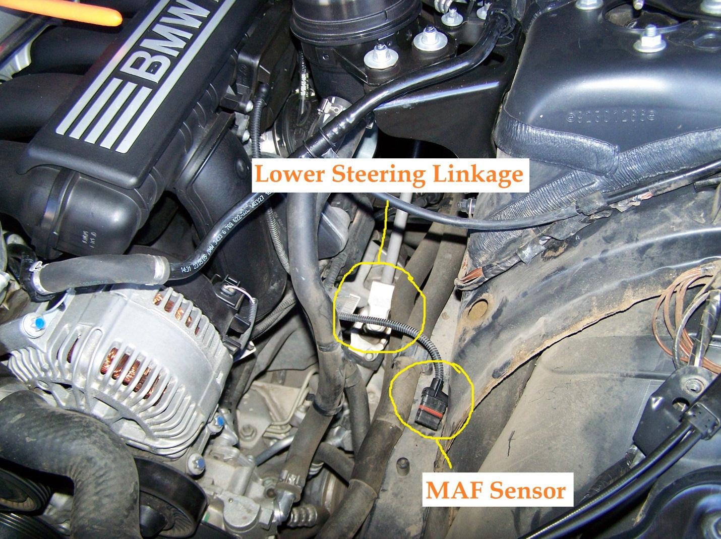 Remove lower section of steering spindle