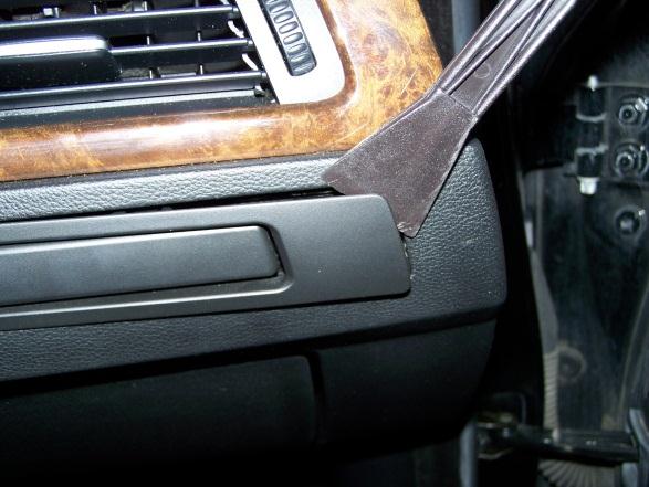Remove instrument panel trim on right side