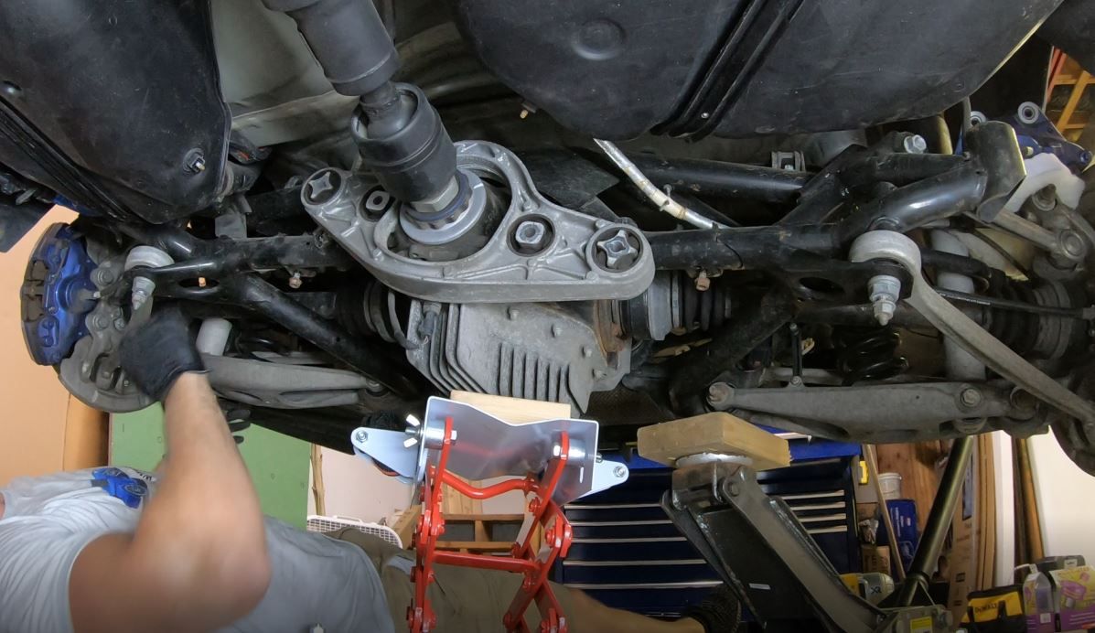 Remove front brace bolts
