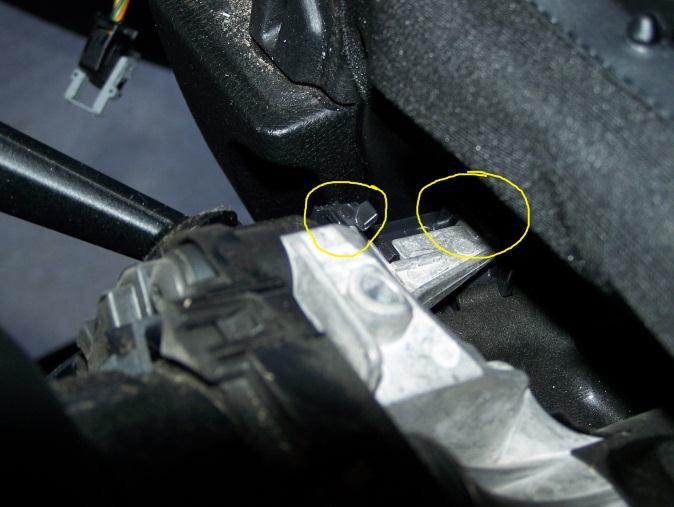 Remove lower section of steering column trim