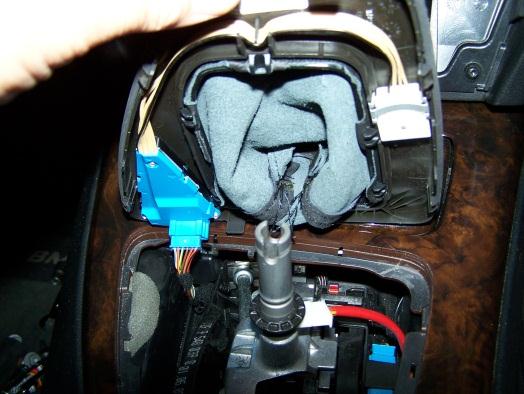 Remove trim for preselector (shift) lever: