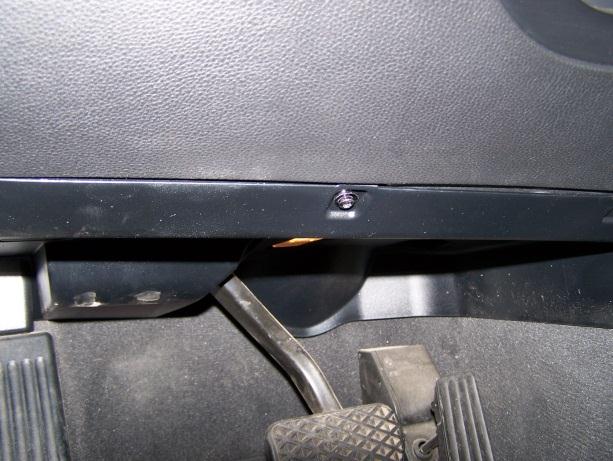 Remove panel for pedals (under the dash on driver side)
