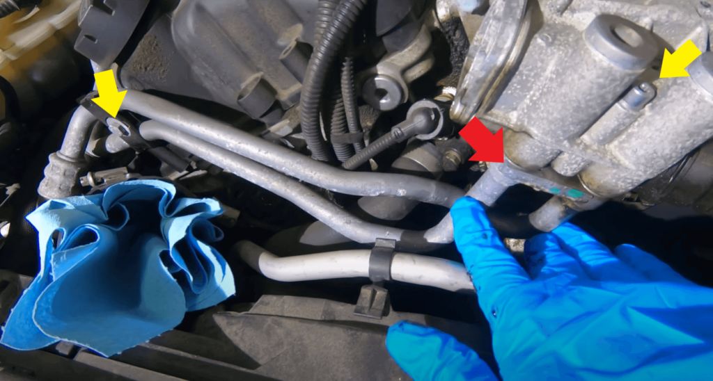 Remove lines from oil cooler